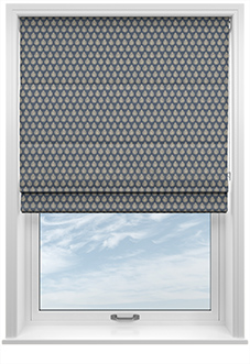 Emily Bond Jaipur, Indigo - Twist&Fit Roman Blind